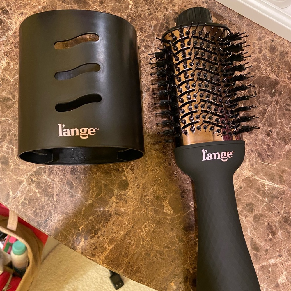 Lange Black and Gold Hair Dryer Brush